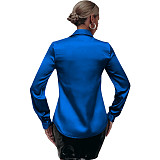 Women Solid Color Stretch Blouses JX5649