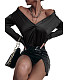 Women Solid Color Stretch Blouses JX5649