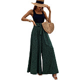 Women U-neck Point Wide-leg Jumpsuits JX5642