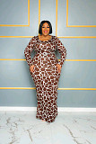 Printing Long Sleeve Plus Size Maxi Dresses TB-5702