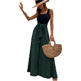 Women U-neck Point Wide-leg Jumpsuits JX5642