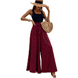Women U-neck Point Wide-leg Jumpsuits JX5642