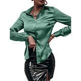 Women Solid Color Stretch Blouses JX5649