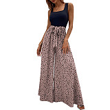 Women U-neck Point Wide-leg Jumpsuits JX5642