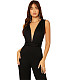 Solid Color Sleeveless Crisscross Back Straight Jumpsuit JX5664