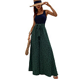 Women U-neck Point Wide-leg Jumpsuits JX5642