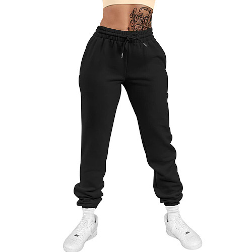 Women Solid Color Sporty Pants JX5645