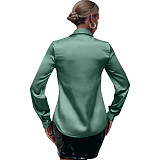 Women Solid Color Stretch Blouses JX5649