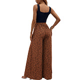 Women U-neck Point Wide-leg Jumpsuits JX5642