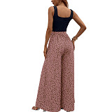 Women U-neck Point Wide-leg Jumpsuits JX5642