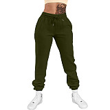 Women Solid Color Sporty Pants JX5645