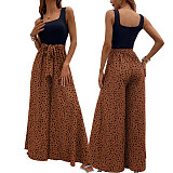 Women U-neck Point Wide-leg Jumpsuits JX5642