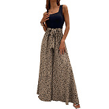 Women U-neck Point Wide-leg Jumpsuits JX5642