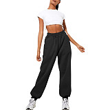 Women Solid Color Sporty Pants JX5641