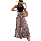 Women U-neck Point Wide-leg Jumpsuits JX5642