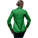 Women Solid Color Stretch Blouses JX5649
