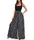 Women U-neck Point Wide-leg Jumpsuits JX5642