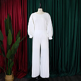Loose Large Size Shirt Top Wide Leg Pants Set RS-8531