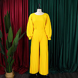 Loose Large Size Shirt Top Wide Leg Pants Set RS-8531
