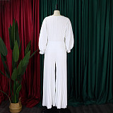 Loose Large Size Shirt Top Wide Leg Pants Set RS-8531