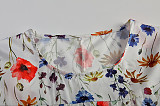 Fashion Print Short Sleeve Round Neck Hem Midi Dresses OLN-9834