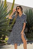 Trendy Point Print V-neck A-line Maxi Dresses OLN-6046