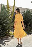 Trendy Point Print V-neck A-line Maxi Dresses OLN-6046