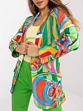 Colorful Printed Women Suit Jacket OLN-933