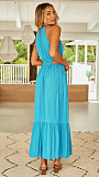 Trendy Women Halter Expose Waist Sexy Maxi Dress OLN-6023
