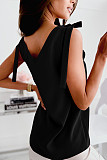 Sweet Women V-neck Sleeveless Straps Tops OLN-030