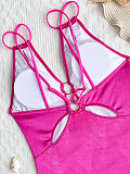 Rose Red Women Straps Bikini One-piece Swimwear CHS-6561