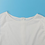 Solid Color Round Neck Sleeveless Feather Package Hips Short Dress NY-2767