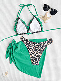 Leopard Print Lace Push-Up Sexy Bikinis Swimsuits Set CHS-6482