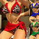 Leopard Print Lace Push-Up Sexy Bikinis Swimsuits Set CHS-6482
