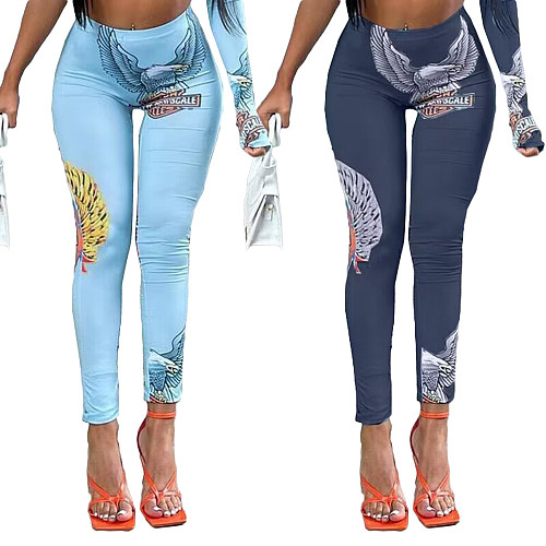 Digital Print High Waist Skinny Leggings Pants YNS-2609