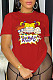 Casual Cartoon Print Large Size 5XK T-shirt DN-8020R15