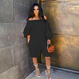 Leisure Women Off Shoulder Loose Rompers OLY-6126
