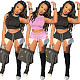 Tank Crop Top Biker Shorts Two Piece Set WLS-201099
