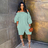 Leisure Women Off Shoulder Loose Rompers OLY-6126