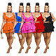 Ruffle Sleeveless Bandage Crop Tops Pleated Skirt Sets BS-1349