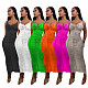 Sexy Solid Color Knitted Hollow Out Straps Beach Dress TR-1269