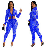 Trendy Mesh Hot Drill Long Sleeves Length Pants Set 2 Pieces BY-6549