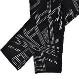 Trendy Mesh Hot Drill Long Sleeves Length Pants Set 2 Pieces BY-6549