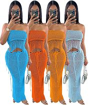 Sexy Knitted Backless Bandage Two Piece Skirt Sets XT-8170 Sexy Knitted Backless Bandage Two Piece Skirt Sets XT-8170