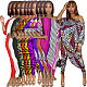 Fashion Printed Oblique Shoulder Large Size 4XL Pants Sets Two Pieces XT-8899