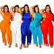Tank Top and Tassel Side Straight Pants 2 Piece Set ZAND-31230