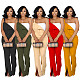 Casual Women Pockets Split Overalls BS-1352