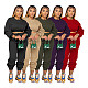 Loose Pullover Sweatshirt Tops Sports Pants Suits  DD-88189