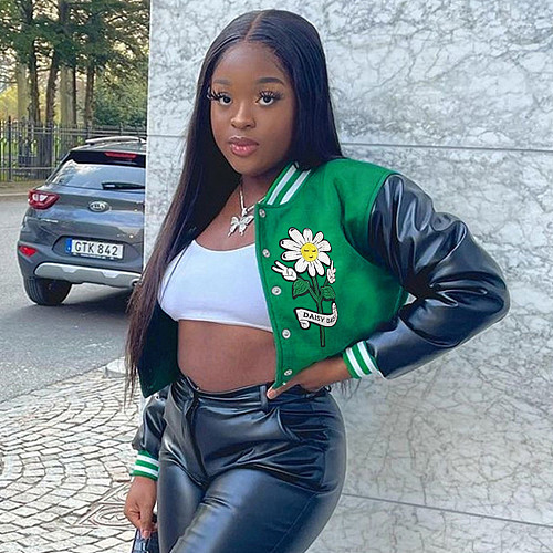 Fashion Embroidery Women Baseball Jackets FOS-8369