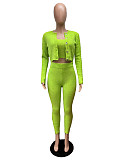Leisure Cardigan Bodycon Pants Knitted Three Pieces Sets XT-8207